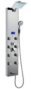 Blue Ocean 52 Aluminum SPA392M Shower Panel Tower with Rainfall Shower Head