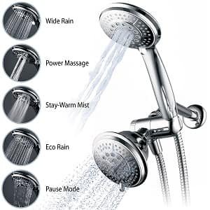 Hydroluxe Full-Chrome 24 Function Ultra-Luxury 3-way 2 in 1 Shower-Head-min