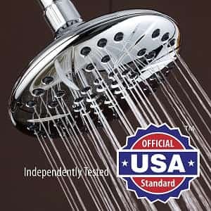 Large 6-inch Rainfall Shower Head by Aqua Dance-min