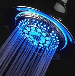 DreamSpa All Chrome Water Temperature Controlled Color Changing 5-Setting LED Shower-Head 