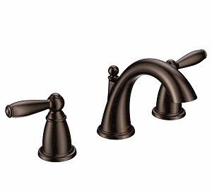 Moen Brantford Two-Handle Low-Arc Widespread Bathroom Faucet