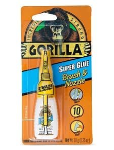 Gorilla Super Glue with Brush & Nozzle Applicator